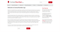 Desktop Screenshot of contactnumber.org
